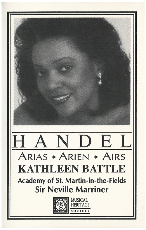 Handel Arias: Kathleen Battle [Tape]