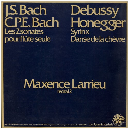 Recital 2: JS Bach, CPE Bach, Debussy, Honegger