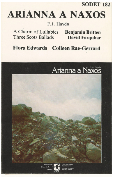 Haydn: Arianna a Naxos; Britten: A Charm of Lullabyes; Farquhar: Three Scots Ballads